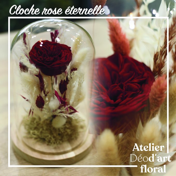Cloche de fleurs séchées